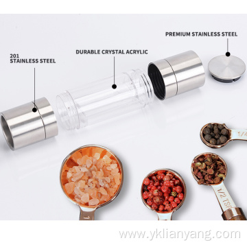 dual manual salt and pepper mill grinder